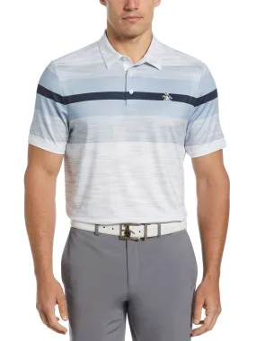 Men's Color Block Engineered Marl Stripe Polo