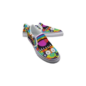 Abstract Amigos - Women's Slip On Sneakers