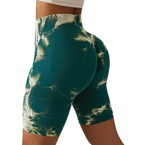 Ariella Tie Dye Seamless Yoga Shorts