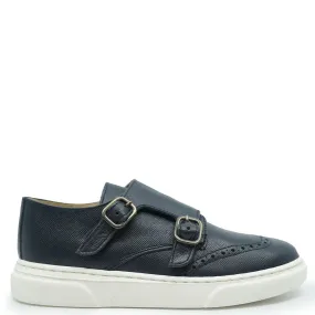 Blublonc Navy Wingtip Dress Sneaker