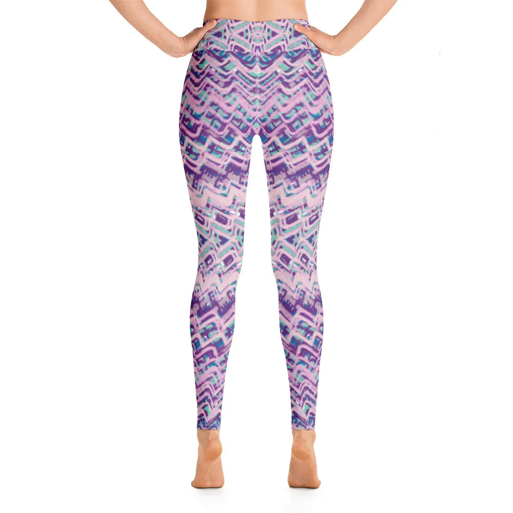 Bohemian Waves Yoga Pants with pocket for women