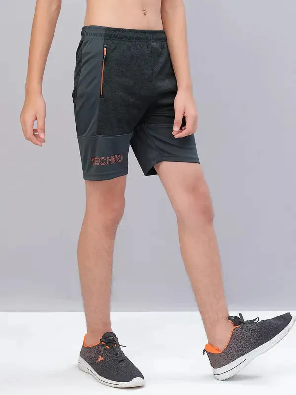 Boys Melange Slim Fit Shorts with TECHNO GUARD