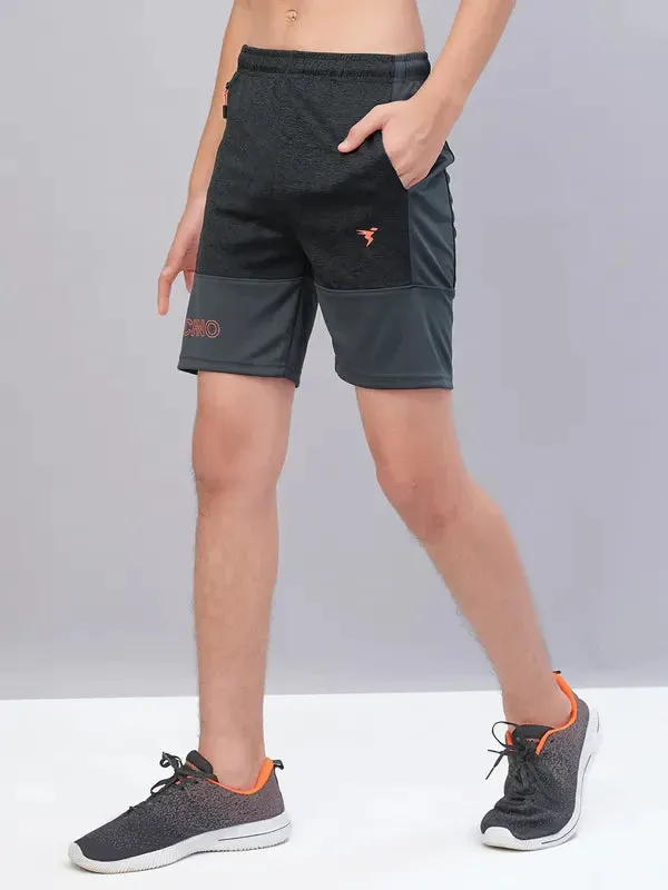 Boys Melange Slim Fit Shorts with TECHNO GUARD