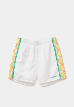 Casablanca Mens Printed poly tafeta Shorts Crayon