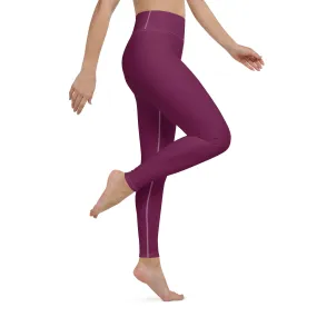 Daily Essentials: Women's Solid Color Workout Yoga Pants - Tyrian Purple