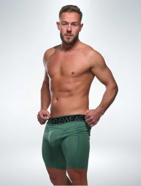 Defined Behind: Compression Shorts - Green Sheen