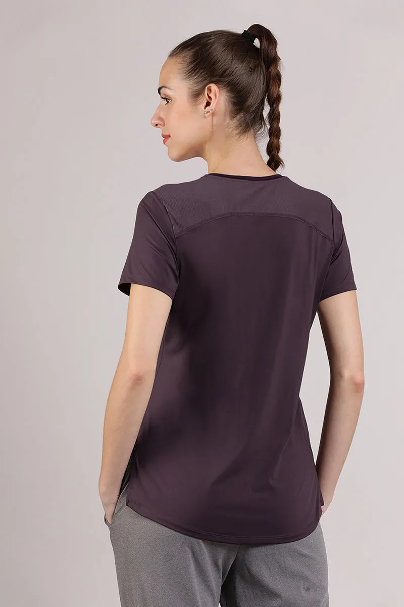 Energize Active Tee - Midnight Plum