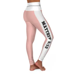 High Waisted Yoga Leggings, Peach Style Salt Of The Earth Matthew 5:13 Beating Heart Sports Pants