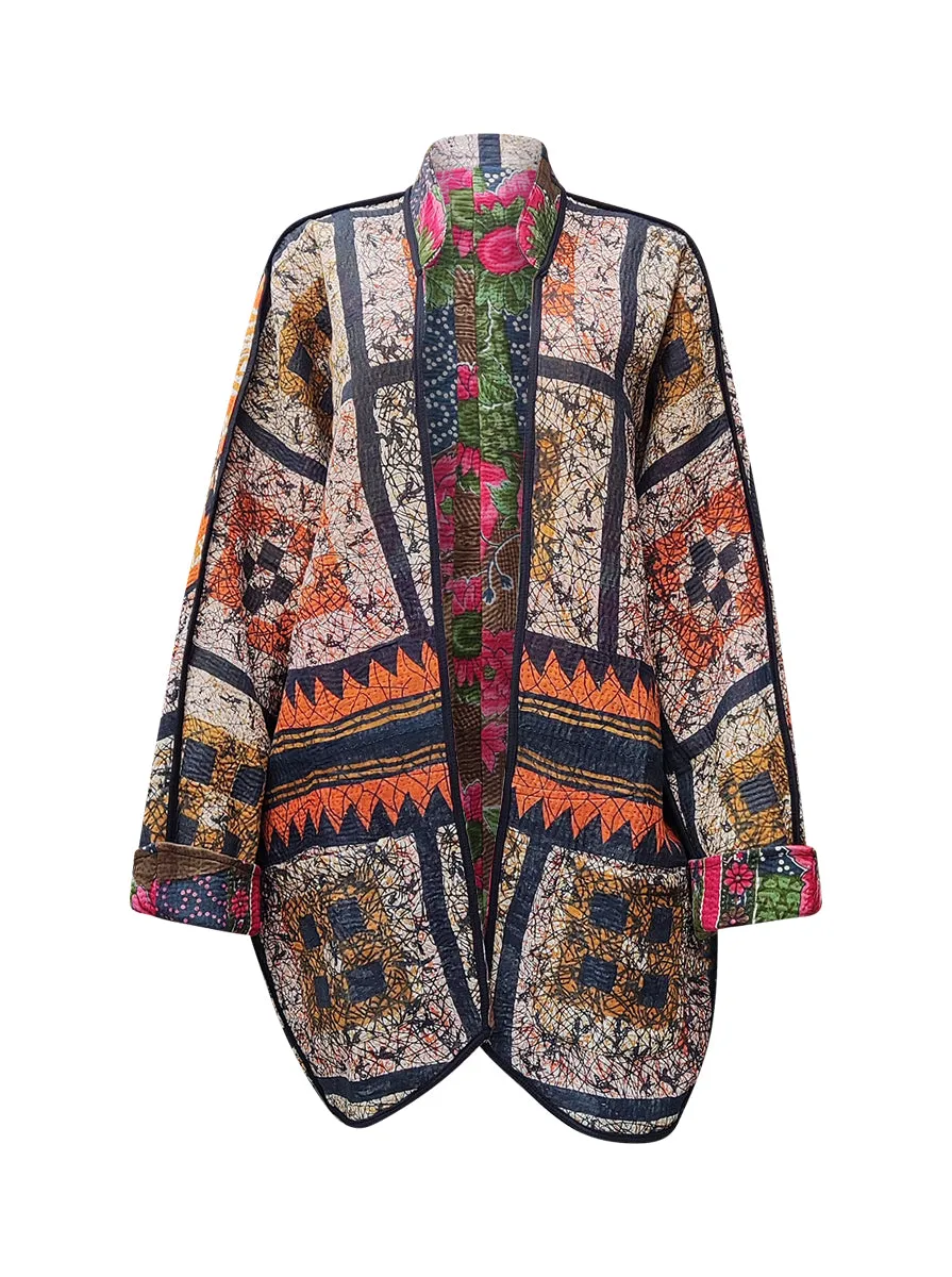 kantha vintage long jacket prajapati