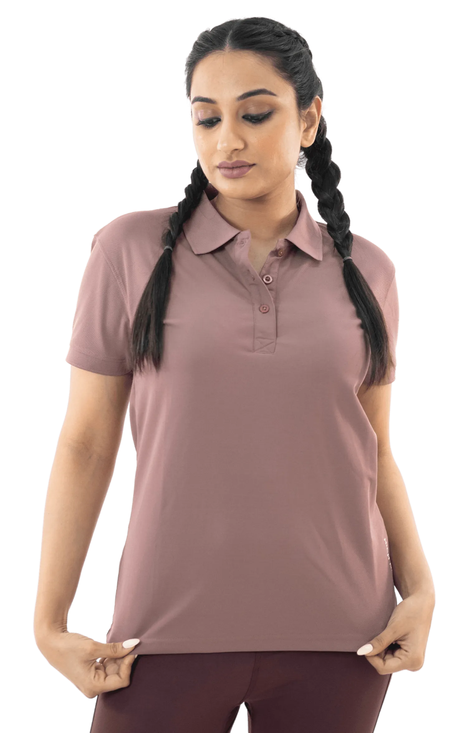 Mauve Brown Mars Polo Tee