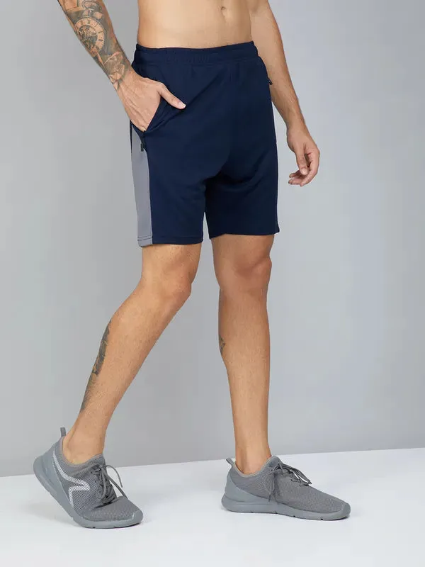 Men Colorblock Slim Fit Shorts with TECHNO DRY