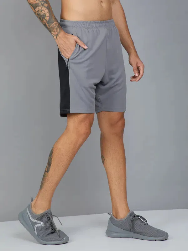 Men Colorblock Slim Fit Shorts with TECHNO DRY