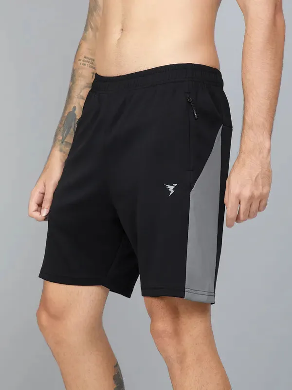 Men Colorblock Slim Fit Shorts with TECHNO DRY