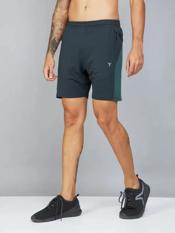 Men Colorblock Slim Fit Shorts with TECHNO DRY