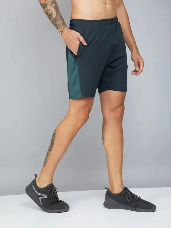 Men Colorblock Slim Fit Shorts with TECHNO DRY