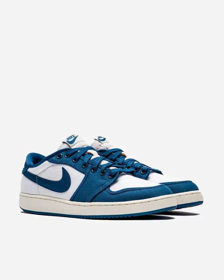 Men's Air Jordan 1 Low KO - WHITE/DARK ROYAL BLUE-SAIL