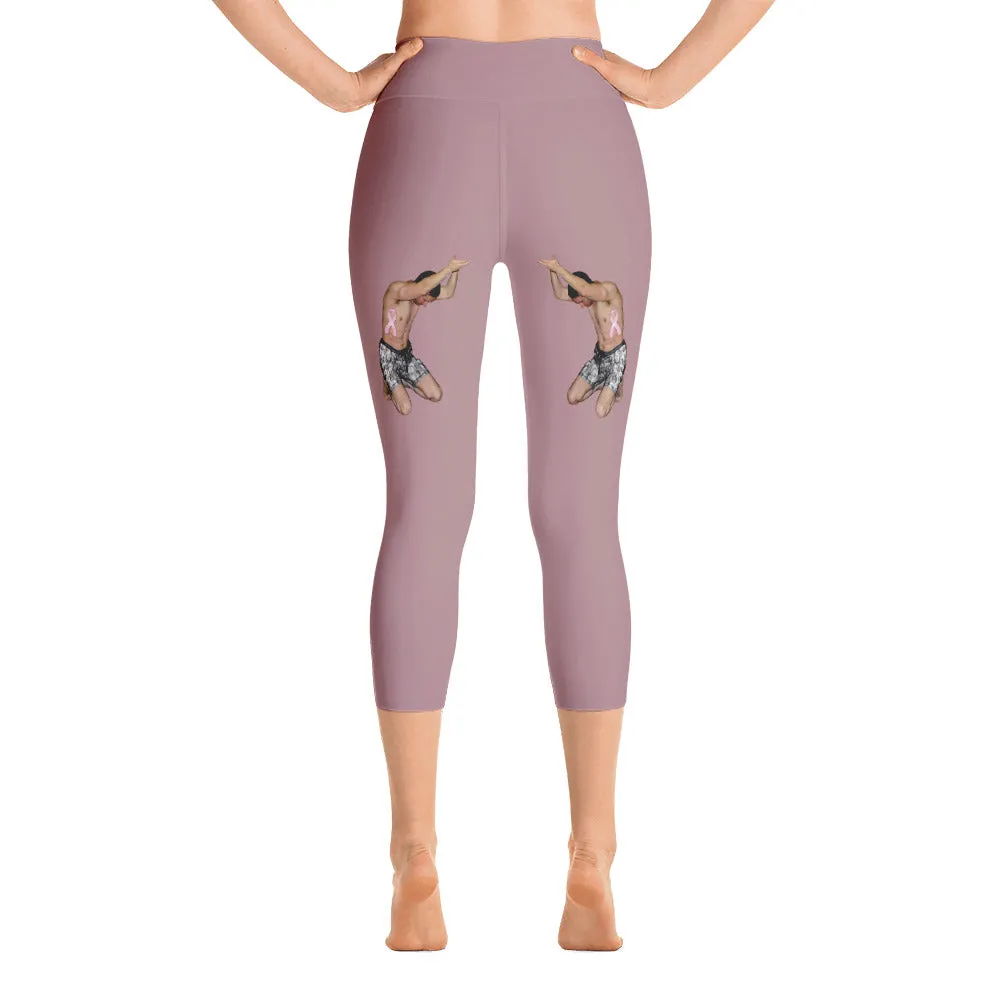 Our best viral leggings dusty rose woman power white letters