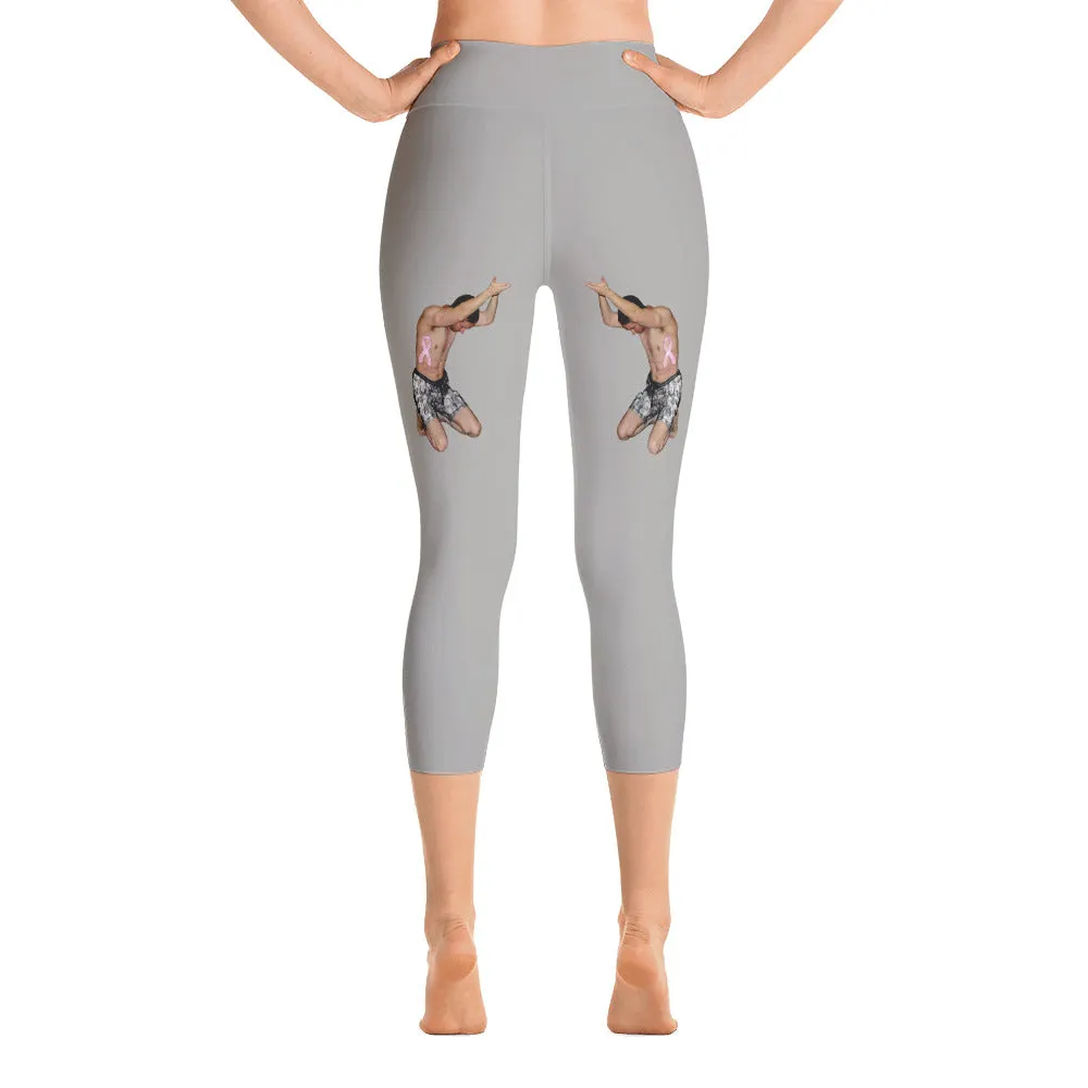 Our best viral leggings gray awesome goddess black letters