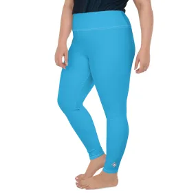 Premium Plus: Solid Color Yoga Pants for Women's Active Lifestyle - Cyan