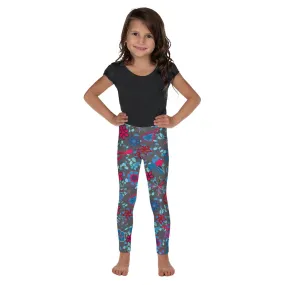 Spring Paisley on Gray Kid's Leggings, Toddler, Girls and Boys Matching Family Outfits